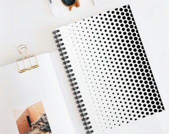 polka dots lined spiral notebook