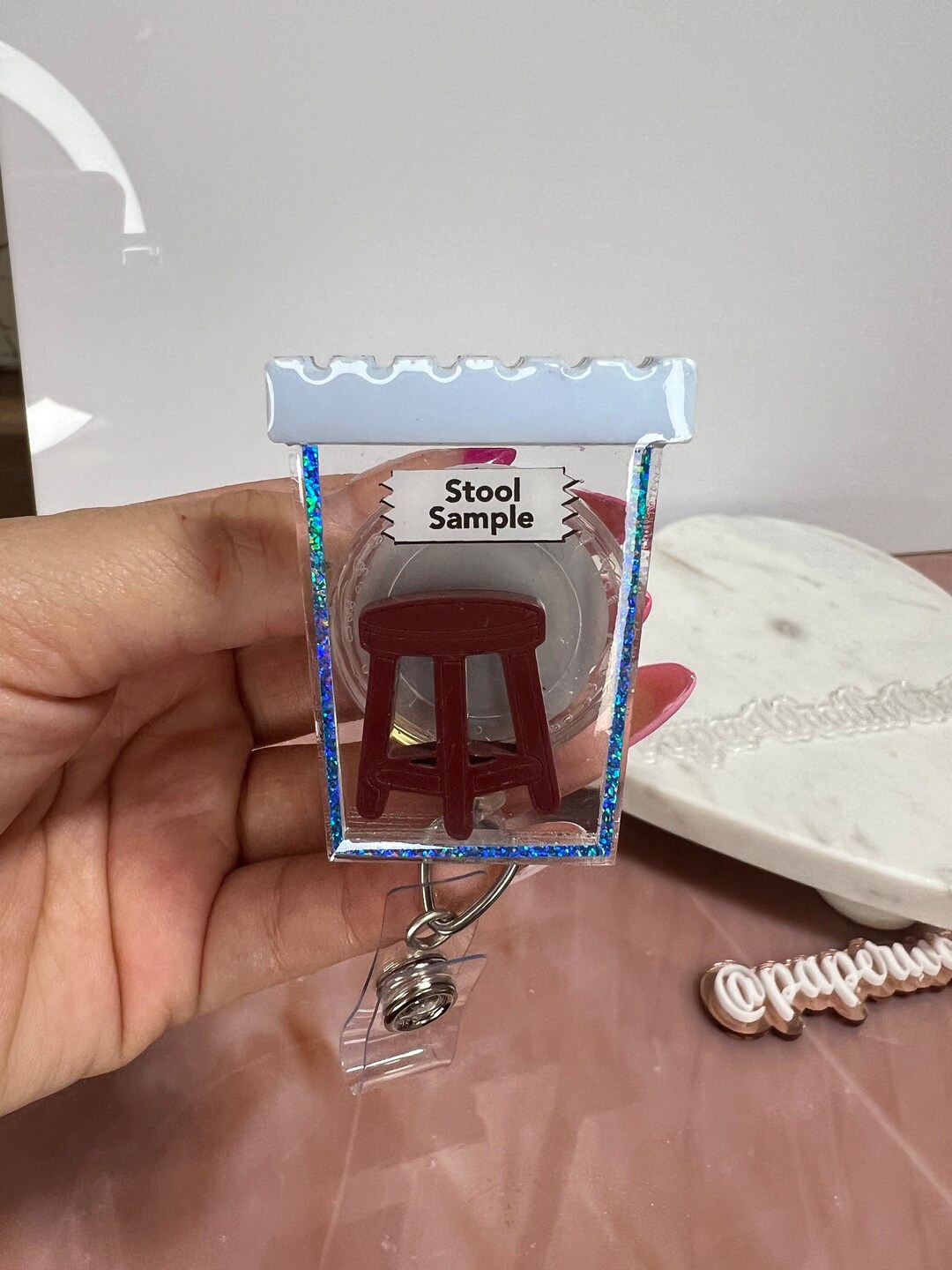 Funny Stool Sample Badge,stool Sample,gag Gift, Badge Reel,nurse Gift