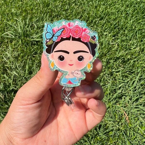 Titular de la insignia Frida Khalo / Estilo de vida mexicano / Insignia Frida / Accesorios Little Frida / Insignia de enfermera / Insignia de maestra