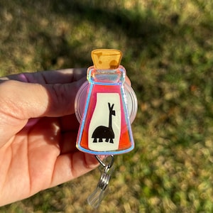 Llama potion Badge reel,llama extract badge ID,Nurse Student Accessorie,poison Badge,Llama extract magic potion