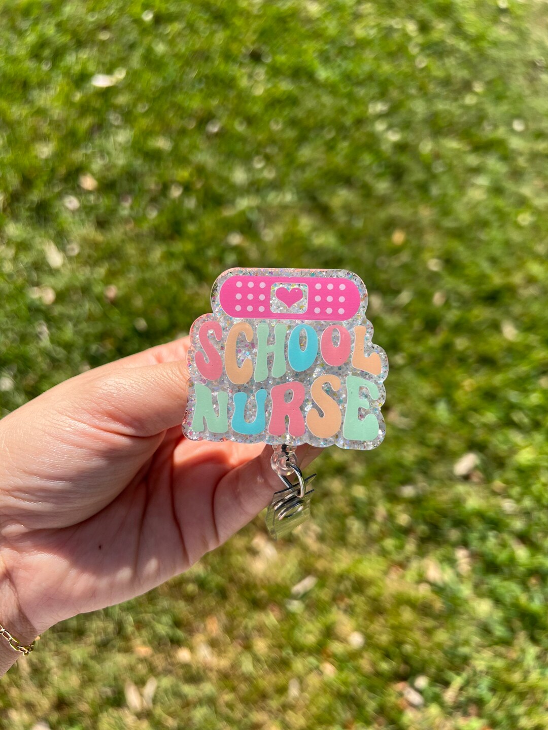 school-nurse-badge-reel-gift-for-school-nurse-etsy