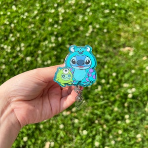 Stitch Badge Reel ,sulley Badge Holder, Retractable ID Holder 