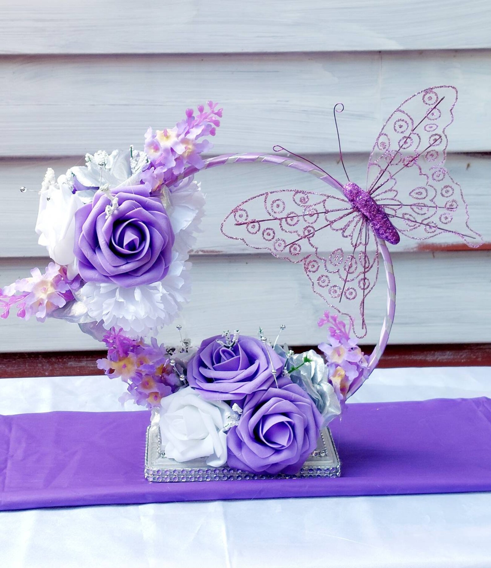 Butterfly Hoop Centerpiece Quinceanera Butterfly Decor Baby Etsy