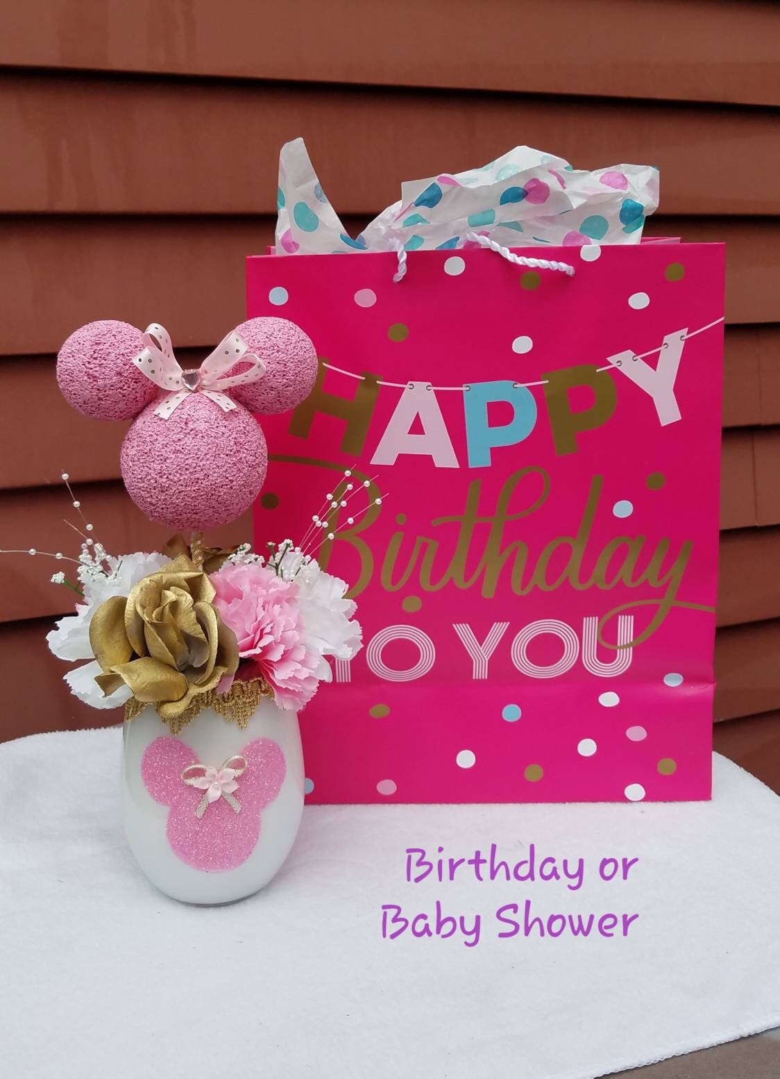 Minnie Centerpiece Mickey Mouse Centerpiece Gender Reveal Baby Shower Birthday Centerpiece 1st Birthday Decor Royal Princess