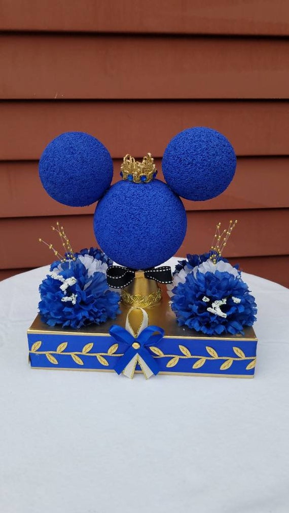 Royal Mickey Centerpiece Mickey Mouse Baby Shower Mickey Etsy
