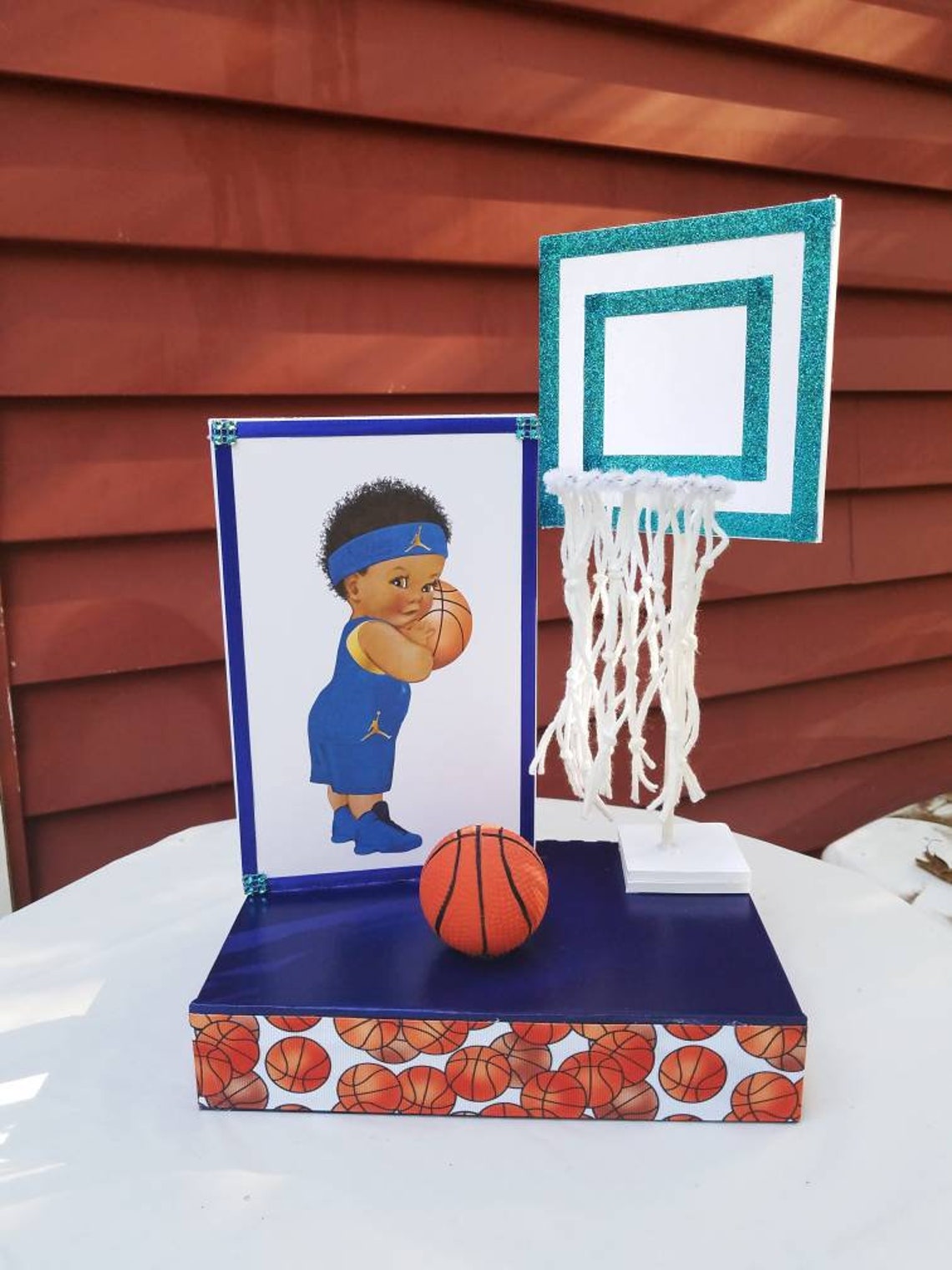 Baby Shower Centerpiece Basketball Baby Shower Basketball Etsy