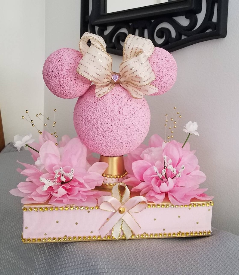 Royal Minnie Mouse Minnie Centerpiece Baby Shower Etsy
