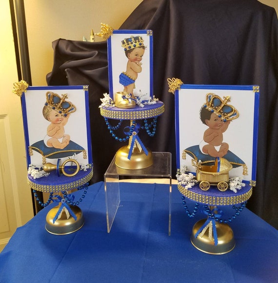 royal blue prince centerpieces
