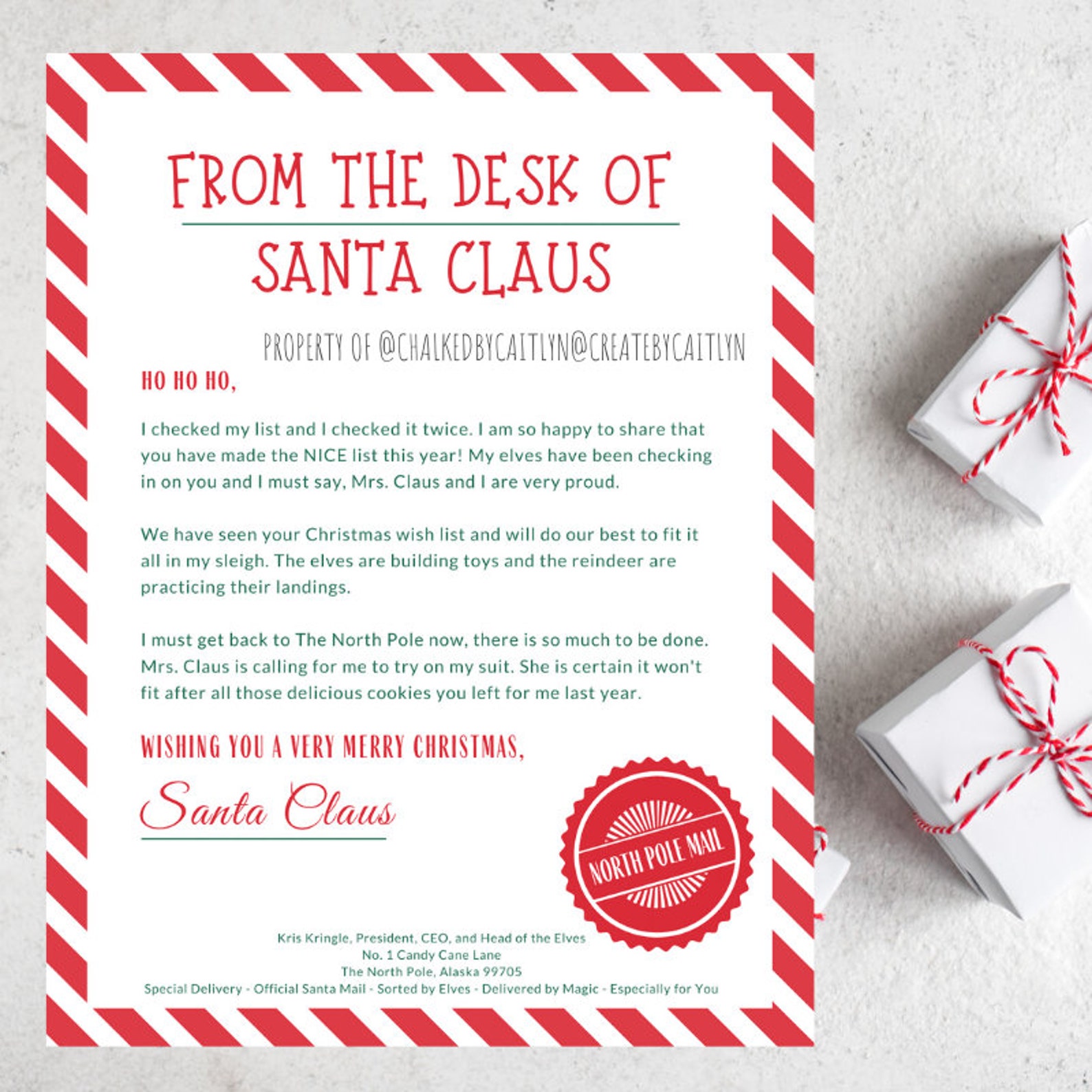 From The Desk Of Santa Claus Ho Ho Ho North Pole Mail Etsy From The Desk Of Santa Claus Ho Ho Ho North Pole Mail Etsy