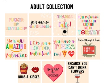 Día de San Valentín - Descarga digital - Paquete para adultos - Regalo para maestros - Tarjeta de regalo - Feliz día de San Valentín - Amor - San Valentín - Imprimible