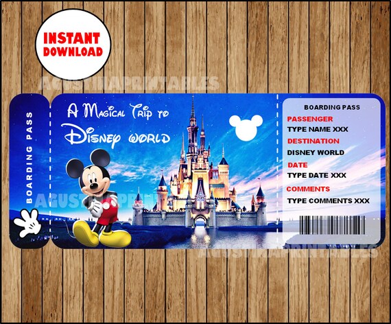 Printable Disney World Tickets