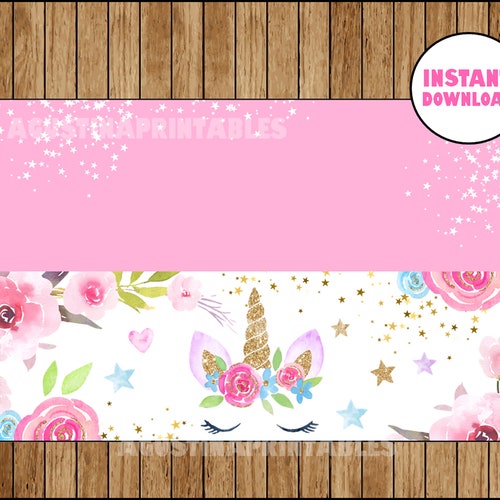 Unicorn Bag Toppers Printable Unicorn Toppers Unicorn Bags - Etsy
