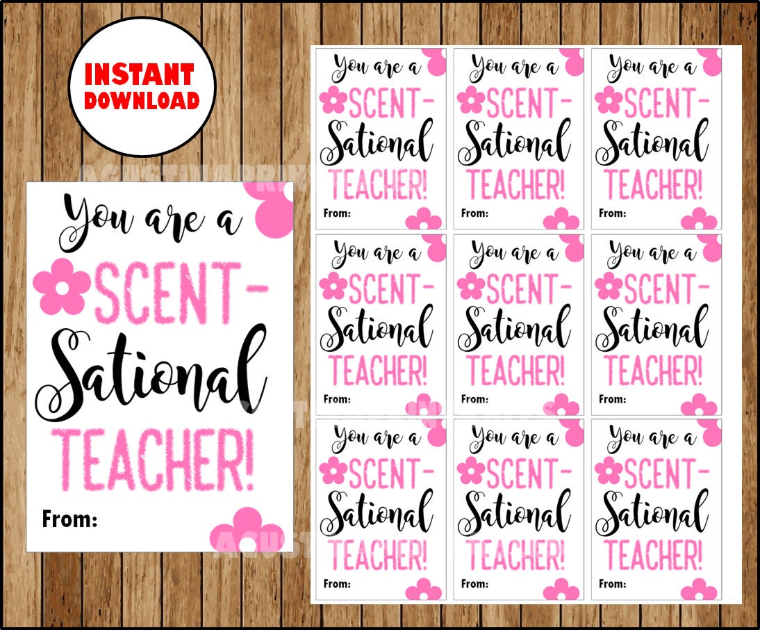Candle Teacher Appreciation Gift Tags, End of School Teacher Gift, You Are a Scent-sational Teacher, Instant Download, Printable PDF File - Etsy candle-teacher-appreciation-gift-tags-end-of-school-teacher-gift-you-are-a-scent-sational-teacher-instant-download-printable-pdf-file-etsy