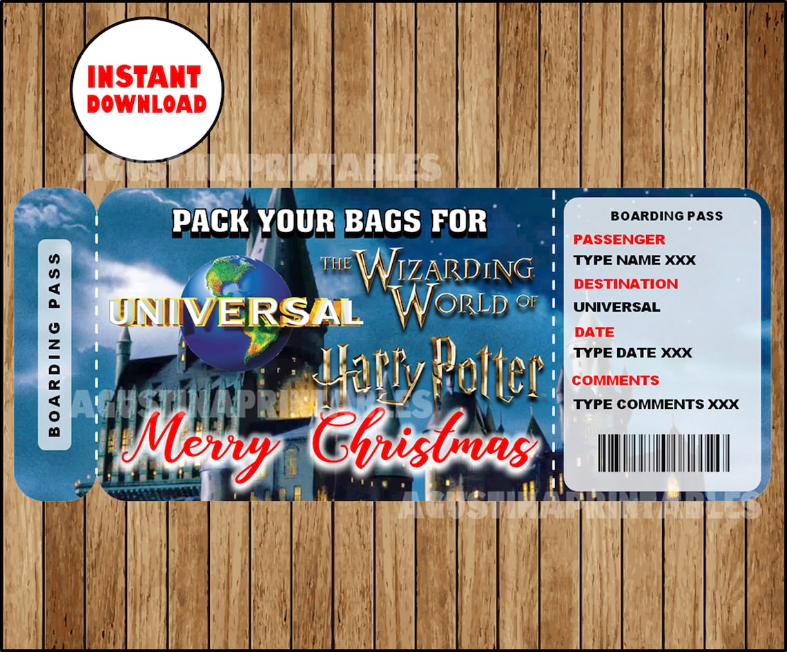 INSTANT DOWNLOAD Universal Studios Surprise Trip Christmas Etsy