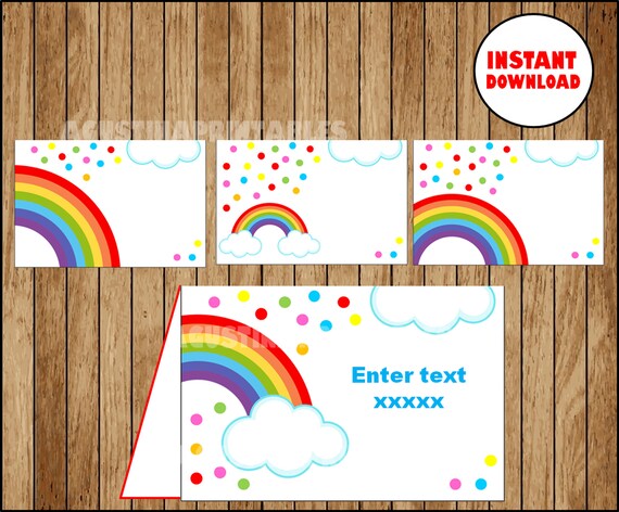 rainbow food labels rainbow birthday food labels rainbow etsy canada