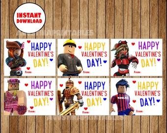 Roblox Valentine Printable | Etsy