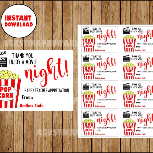 Redbox Teacher Gift Etsy