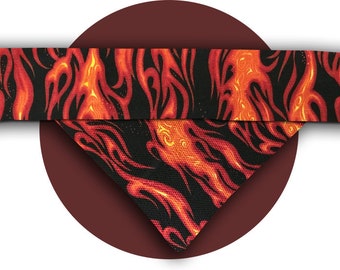 Real Flame over the collar dog bandana -Fire bandana - dog scarf - cat bandana - pet bandana - puppy bandana - dog apparal