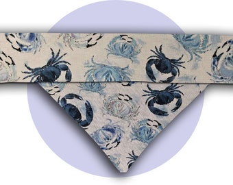 Pañuelo para perro con forma de cangrejo azul - Pañuelo de cangrejo azul - Bufanda para perro - Pañuelo para gato - Pañuelo para mascota - Pañuelo para cachorro - Ropa para perro