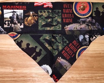 U.S. Marines over the collar dog bandana - US Military- dog scarf - cat bandana - pet bandana- dog apparel