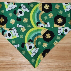 St. Patrick's Day dog (rainbow) over the collar dog bandana - pot of gold bandana  - dog scarf - cat bandana - pet bandana - puppy bandana