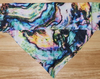 Pañuelo para perro con estampado batik teñido anudado (concha de ostra) para el cuello - pañuelo colorido - bufanda para perro - pañuelo para gato - pañuelo para mascota - pañuelo para cachorro