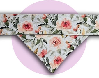 Pañuelo para perro con bonitos estampados de rosas, pañuelo con flores, bufanda para perro, pañuelo para gato, pañuelo para mascota, pañuelo para cachorro, ropa para perro.