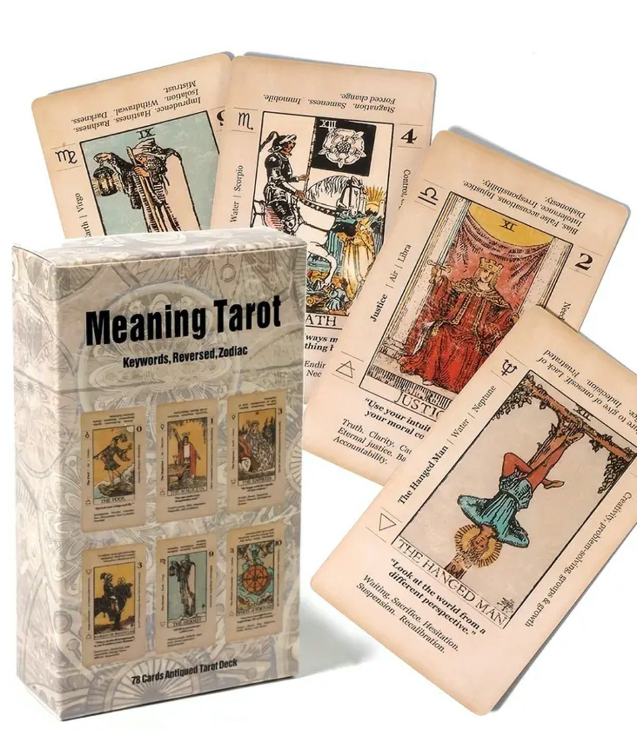 Meaning Tarot Rider Waite Deck With Meanings on Cards - Etsy