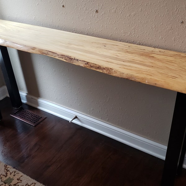 Live Edge Sofa Table Etsy