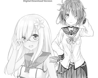 Anime Coloring Book Etsy anime coloring book etsy