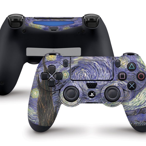 Starry Night By Van Gogh Skin For The PS4 Controller | Fits Both Dualshock 4 and Dualshock 4 V2