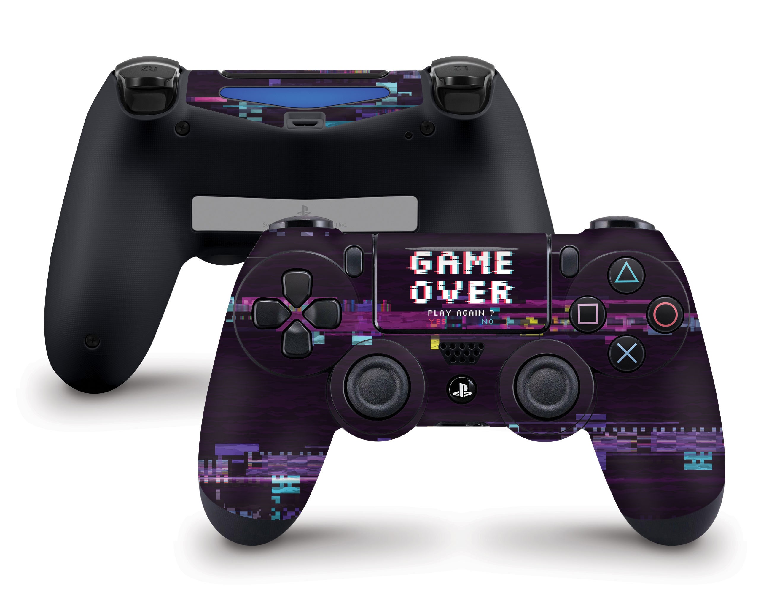 Game Over Glitch Skin for the PS4 Controller Fits Both Dualshock 4