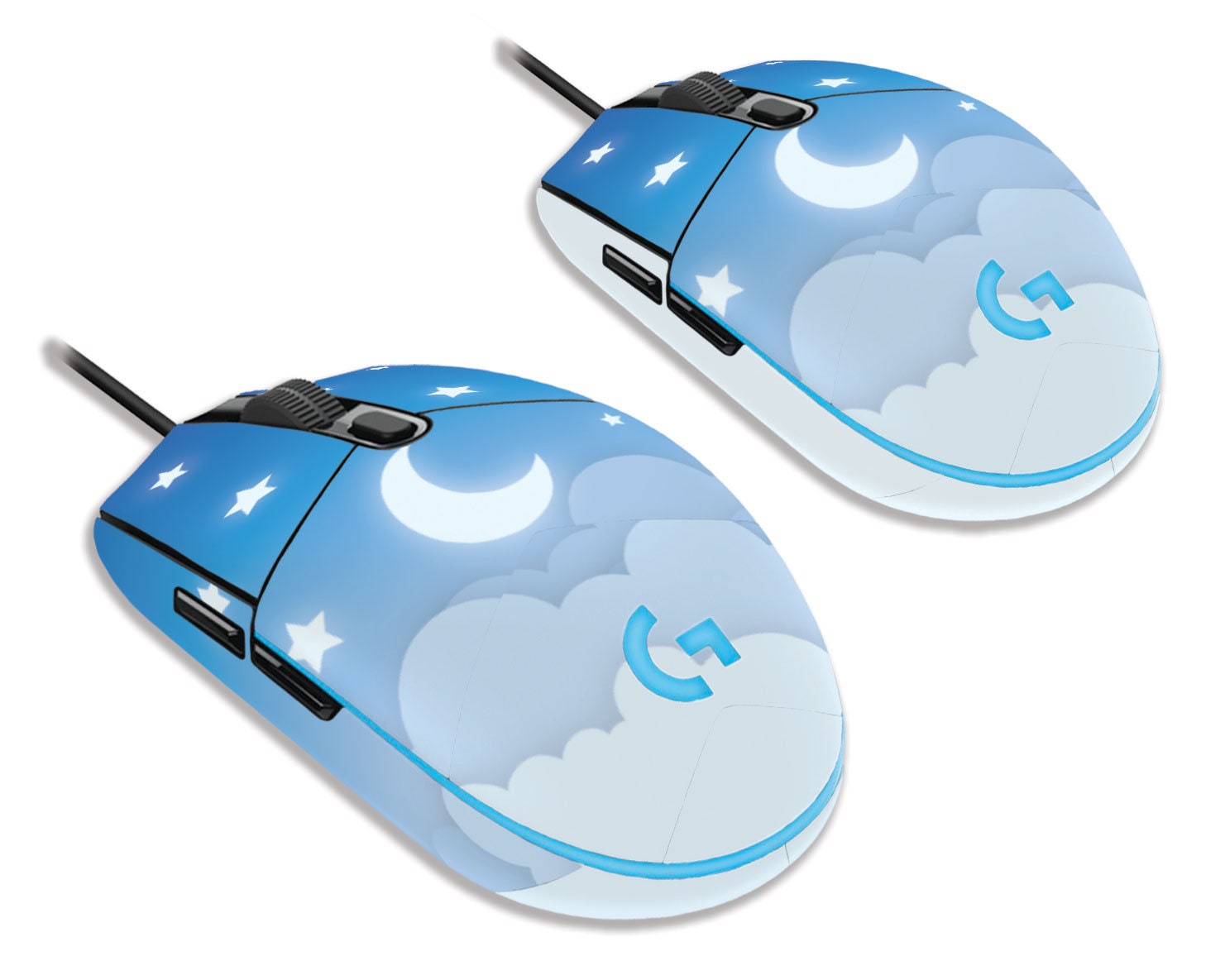 Blue Lunar Sky Skin for G203 Prodigy Mouse -