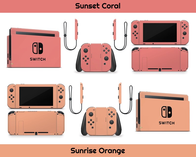 Cute Solid Pastel Skin For The Nintendo Switch Choose From A Variety Of Color Options image 3