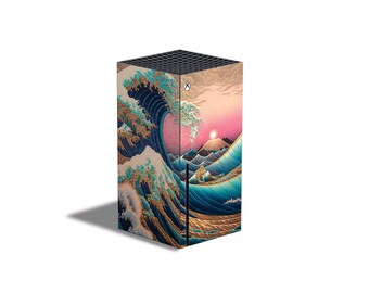 Golden Hokusai Great Wave Skin For The Xbox Series X