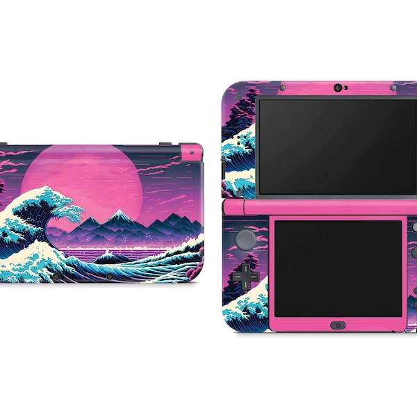 Vaporwave Hokusai Great Wave Skin For The Nintendo 3DS XL And New 3DS XL