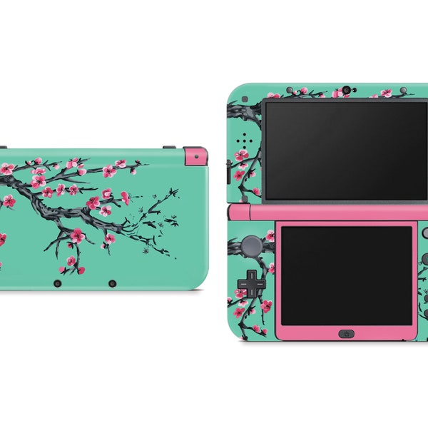 Teal Sakura Blossoms Skin For The Nintendo 3DS XL And New 3DS XL