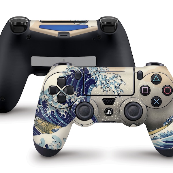 Great Wave Off Kanagawa By Hokusai Skin For The PS4 Controller | Fits Both Dualshock 4 and Dualshock 4 V2