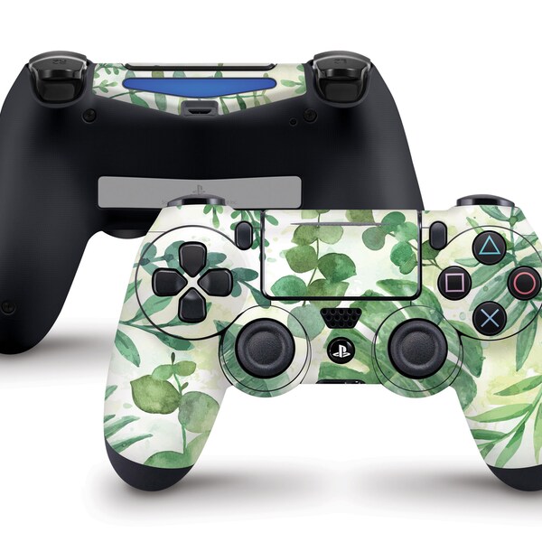 Watercolor Leaves Skin For The PS4 Controller | Fits Both Dualshock 4 and Dualshock 4 V2