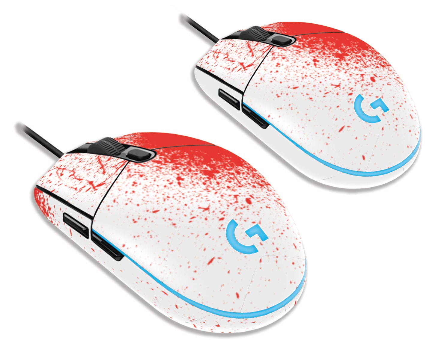 Wavy Pastel Skin for the Logitech G203 Prodigy Gaming Mouse Both Original  and Solid Side Options as Shown Are Included -  Singapore