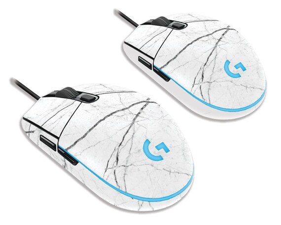 White Marble Skin for the Logitech G203 Prodigy Gaming Mouse Both Original  and Solid Side Options as Shown Are Included -  Israel