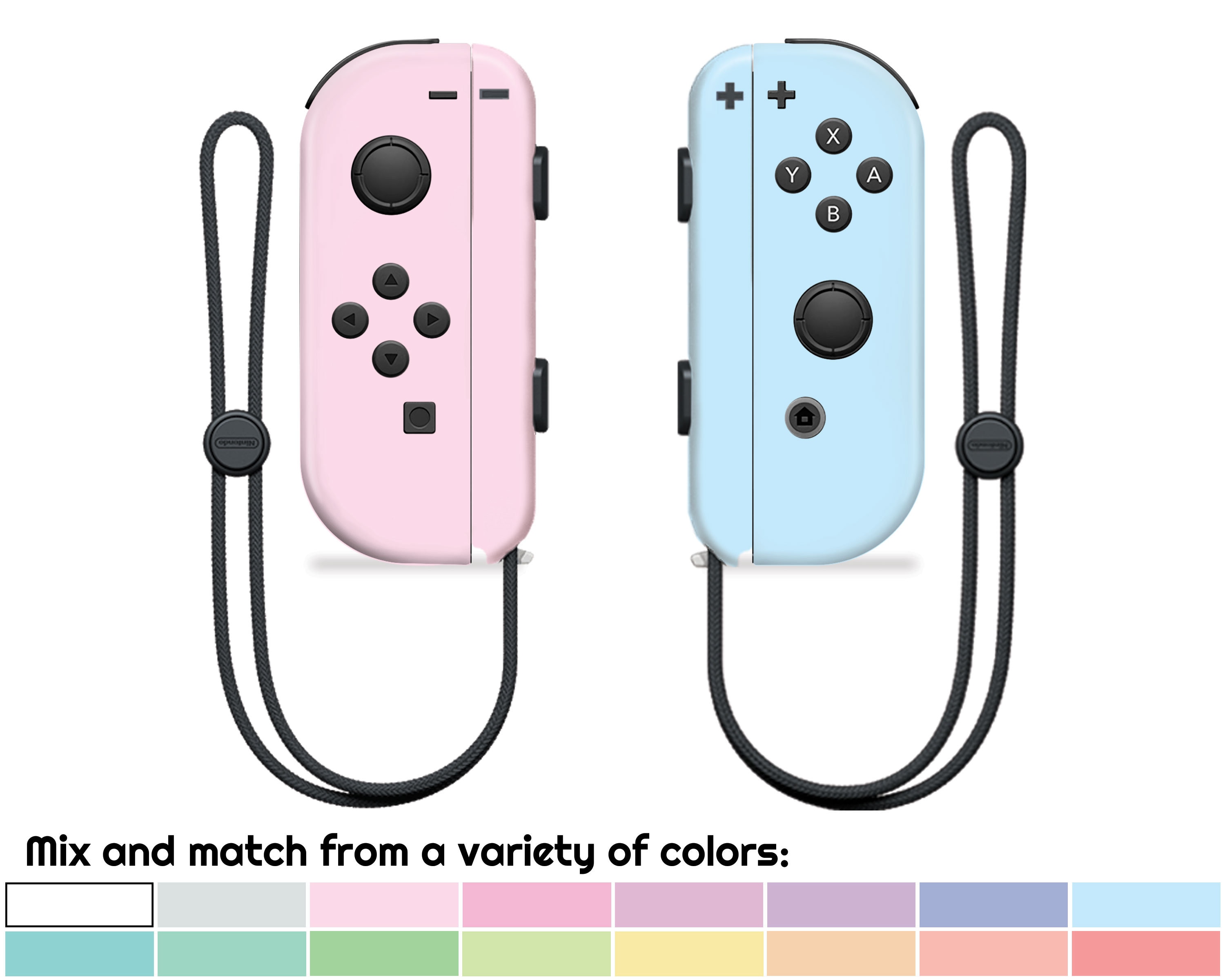 Mix Match Cute Solid Pastel Nintendo Switch Joy-con Skin - Etsy Hong Kong Mix Match Cute Solid Pastel Nintendo Switch Joy-con Skin - Etsy Hong Kong