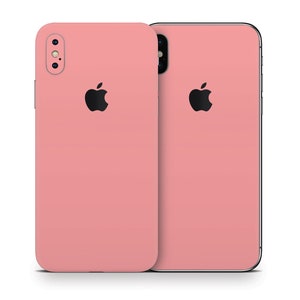 Light Coral Skin For The iPhone 8, X, XS, XR, 11, SE, Pro, Max iPhone XS Max