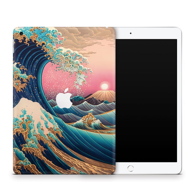 Golden Hokusai Great Wave Off Skin For The iPad Air, Pro, Mini