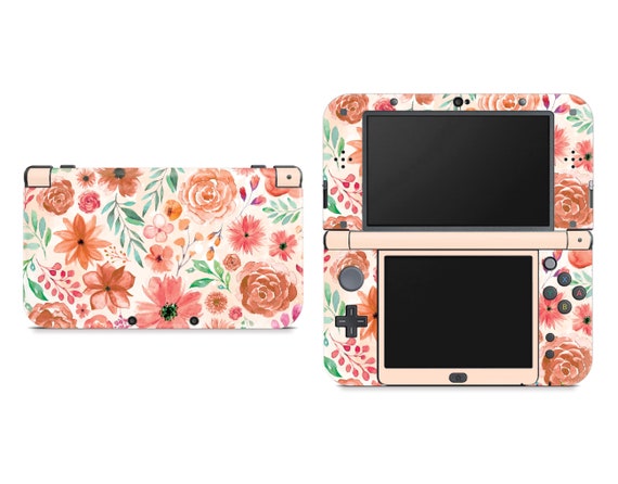 Orange Watercolor Flowers Skin for the Nintendo 3DS XL and New 3DS