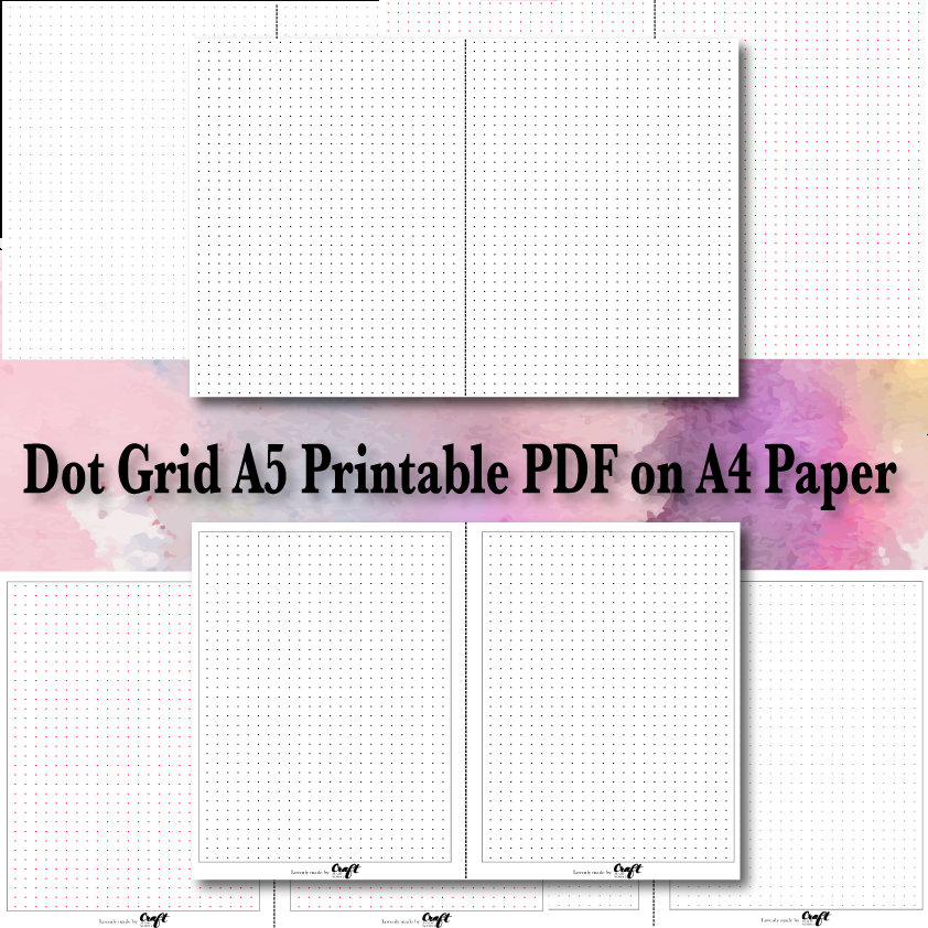 Dot Grid A5 Printable PDF A4 Size | Etsy Hong Kong