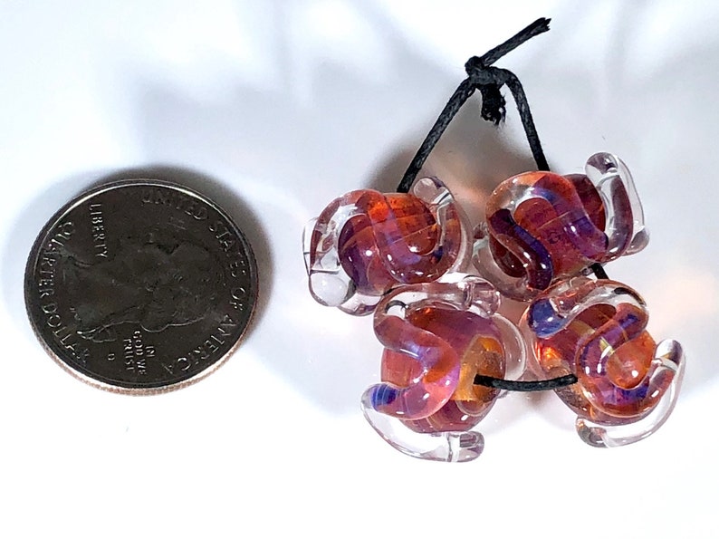 Pink Passion Swirl Borosilicate Beads Lampworked Beads Glass Beads for making Necklaces and Jewelry
