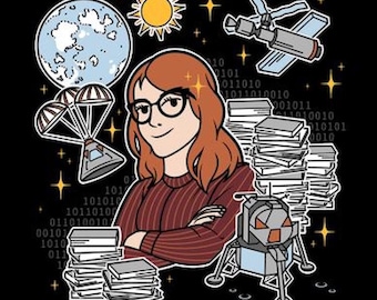 Margaret Hamilton: Geek Goddess 11" x 17" Print (Negro)