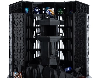 Dicecatraz 2.1 Combinazione di dadi stampati in 3D: prigione/lancia dadi (nero)