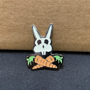Pirate Doom Bunny Glow in the Dark Enamel Pin
